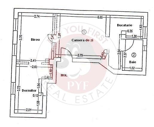 Parc Floreasca | 2 camere | 42mp | Semidecomandat | B12054